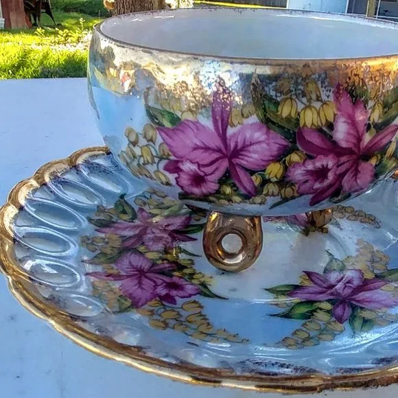 L.M. Royal Halsey very fine china cup & saucer set - Picture 2 of 10